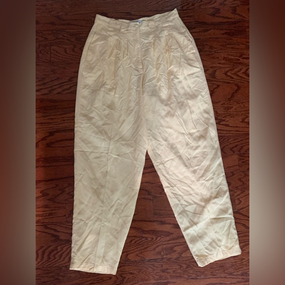 David Hollis Women’s Yellow Ankle Pant Size 14 - Picture 1 of 3
